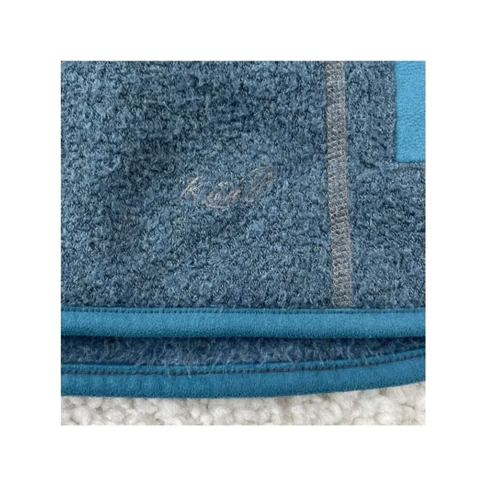 Kuhl Alpaca Fleece Zip Jacket Blue Thumbholes Women Medium